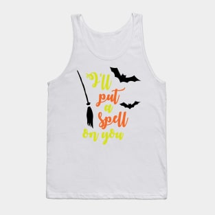 'I Put A Spell On You' Funny Halloween Costume Tank Top